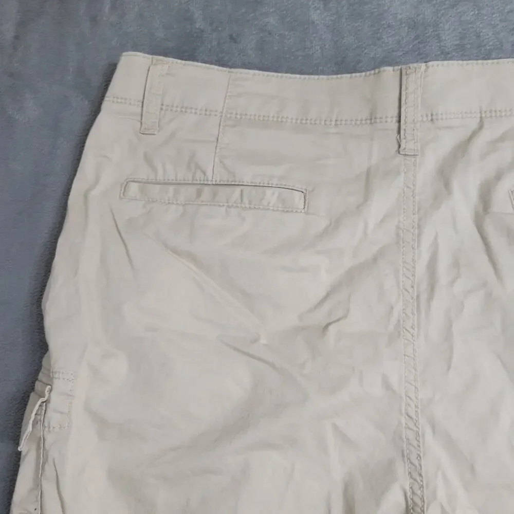 Wrangler Iron Cargo Shorts Mens Size‎ 38 Beige Tan Comfort Waist Strap